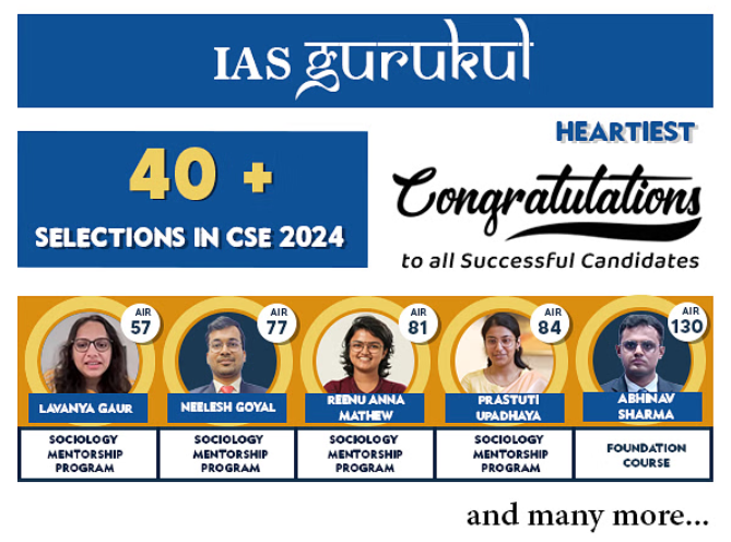 IAS Gurukul’s Sociology Optional Mentorship by Pranay Aggarwal Secures Impressive Results in UPSC CSE 2024